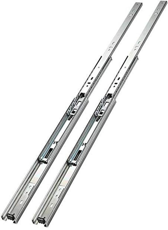 Lapo 10-Inch Heavy-Duty Mild Steel Drawer Channel Slides for Kitchen and Wardrobe - Telescopic Design, 45kg Capacity(Silver, Pack of 1 Set) - Image 3